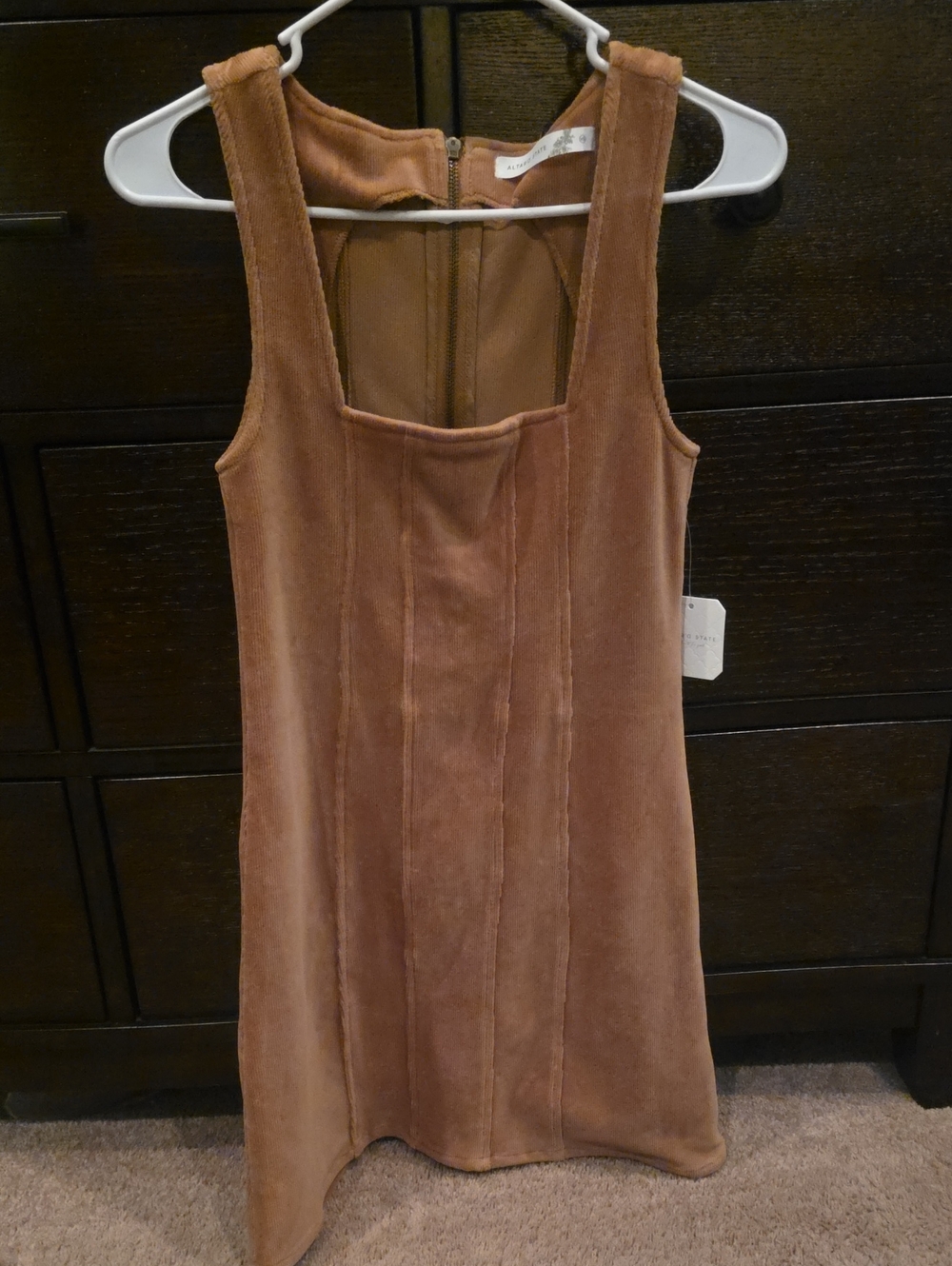 Altar'd State Rust Brown Suede Mini Dress